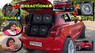 RDS Subwoofers में आग🔥लग गई😭| Cute Girls Reactions😍/POLICE😱PART-4 ||  Harshit Vlogs