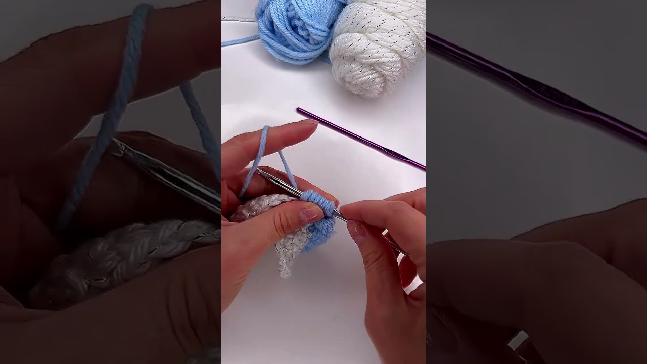 So much easier with this method to crochet the bullion stitch #crochet #fyp #crochettutorial #yarn
