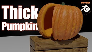 Thick Pumpkins - Geometry Nodes - Procedural pumpkin thickness with Blender
