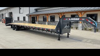 Lamar 102x40' Gooseneck Deckover Hotshot Trailer Tandem Dual