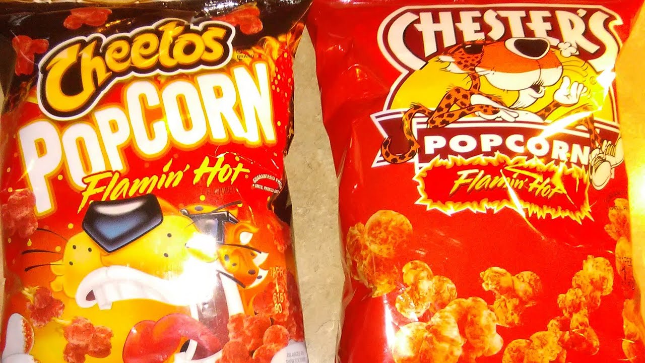 Cheetos Flamin' Hot Vs. Chesters Flamin' Hot. Battle Of The Hot Cheese Popcorns!🔥🌽🌶️