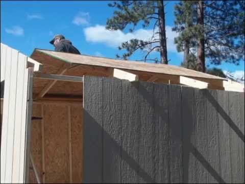 Building The 10X10 shed kit / chicken coop part # 2 from 