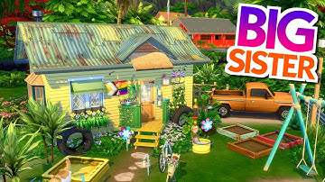 big sister tiny house - the sims 4 - speed build - no cc