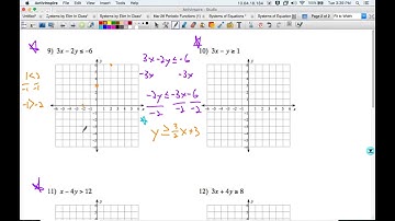 Linear Inequalities from Standard Form HW Help Video