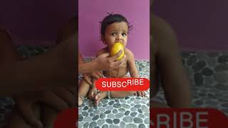 श्रीअंश ने पहिल्यांदा खाल्ला आंबा | Shriansh cute reactions on eat mango first time #cute #baby #boy