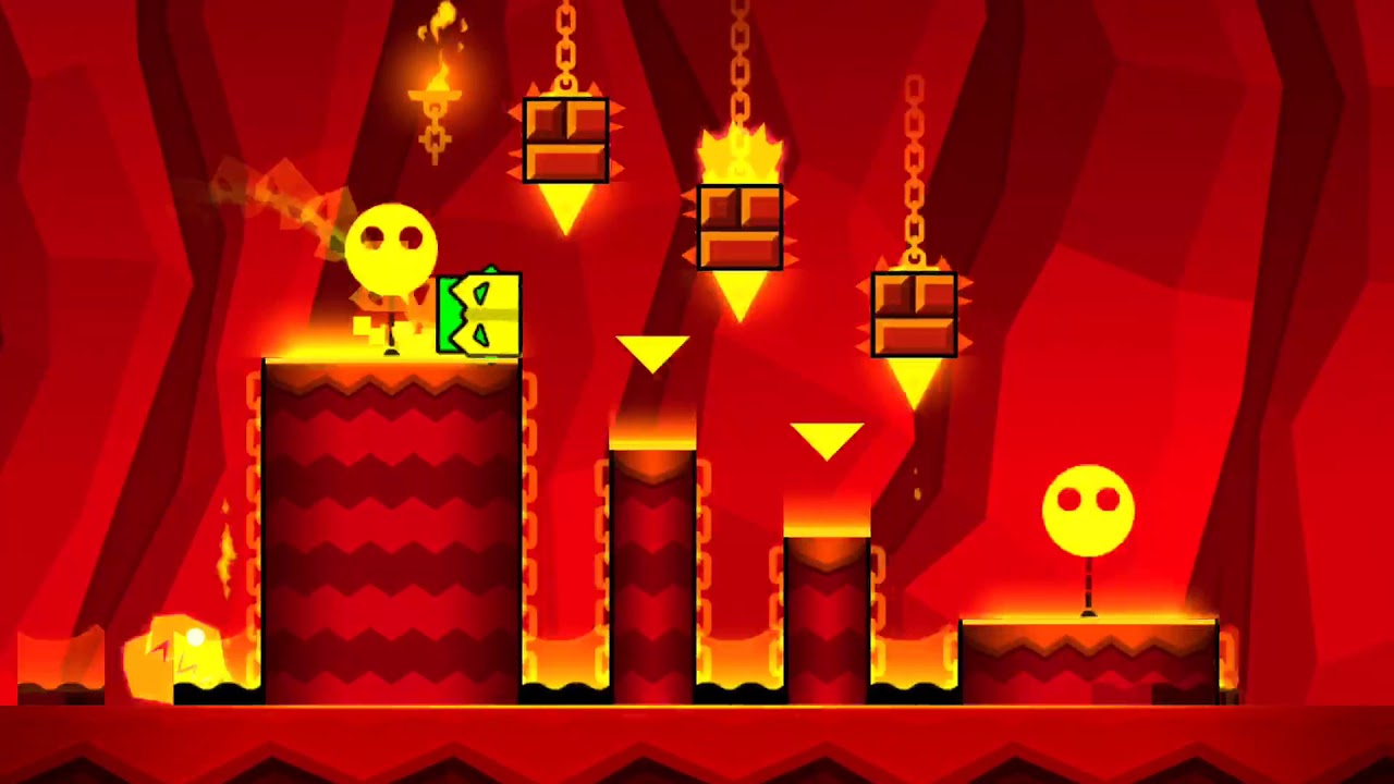 Geometry dash meltdown [100% complete all levels all coins] - YouTube
