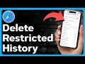 How To Delete Safari History With Restrictions 