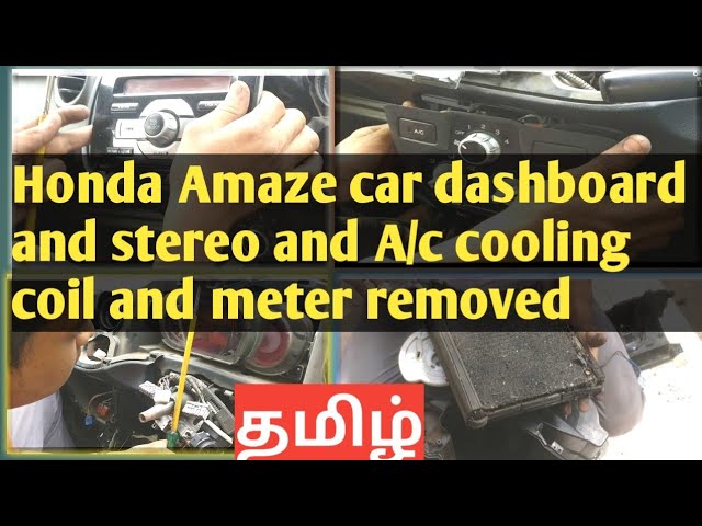 Honda Amaze car dashboard and stereo and A/c cooling coil and