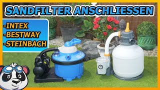 Sandfilteranlage an Pool anschließen (Bestway, Intex, Steinbach) - Anleitung