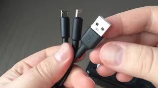 Компактный кабель НОСО 2в1 (USB-MicroUSB-Lightning)