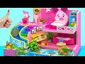 DIY Miniature Cardboard House #35 | Build Mini Aquarium and Water Slide In Mini Pig House For Pet