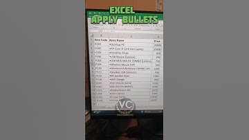 bullets in excel #excel #msexcel #exceltips  #exceltutorial #exceltraining #computer #shorts