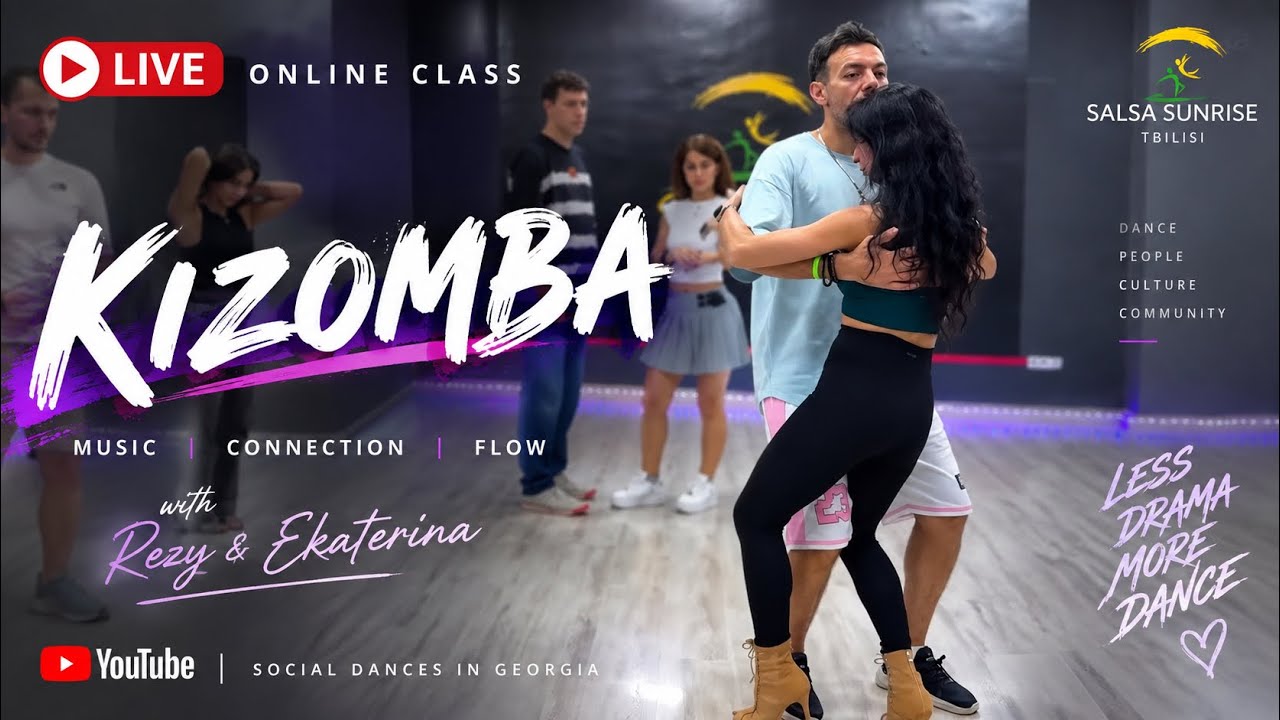 Watch KIZOMBA ONLINE CLASS | Rezy & Ekaterina 🔥 live on YouTube Watch KIZOMBA ONLINE CLASS | Rezy & Ekaterina 🔥 live on YouTube