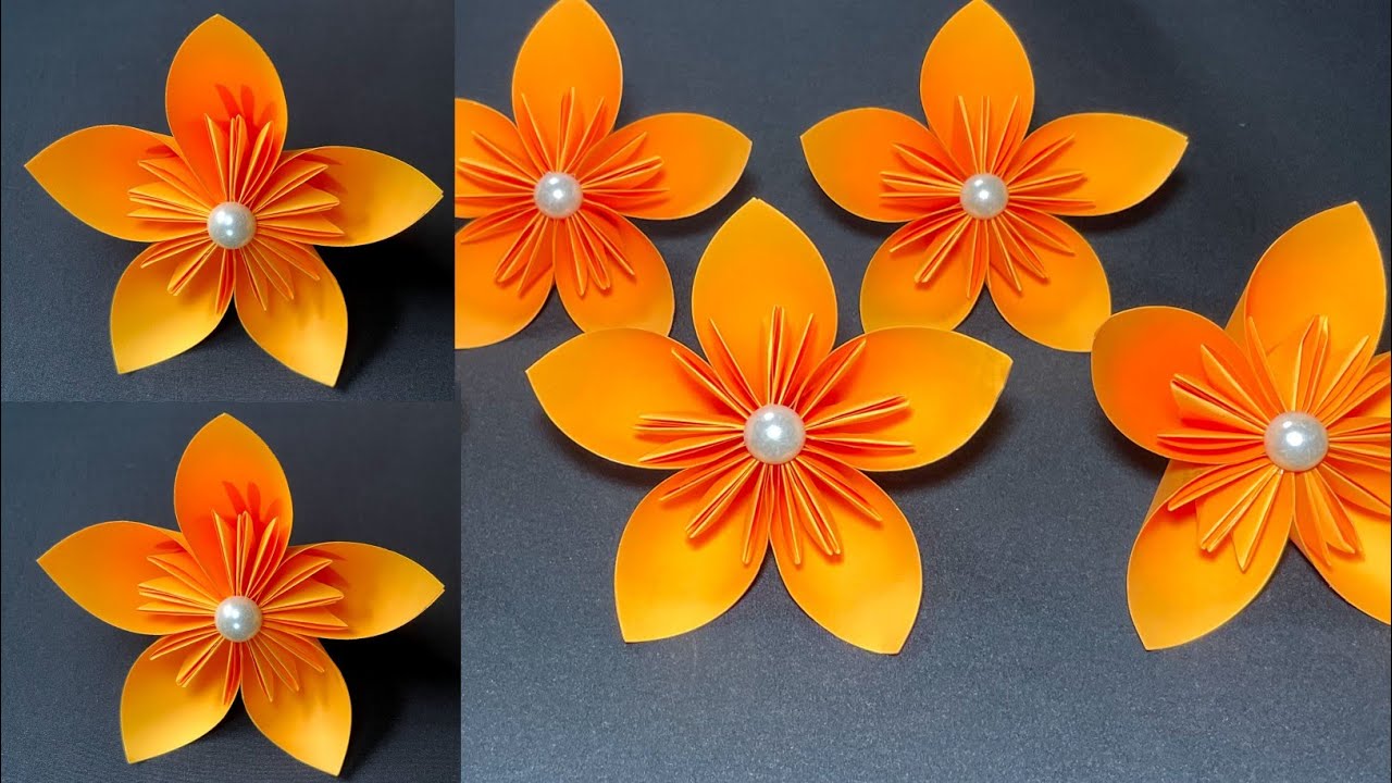 how to make a kusudama paper flower origami flower paper flower