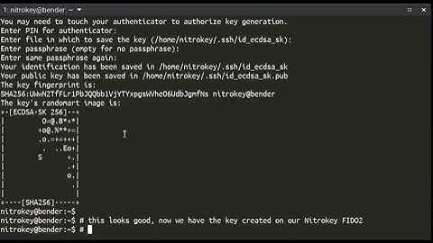 SSH login with FIDO2
