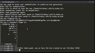 SSH login with FIDO2