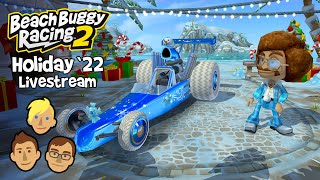 Holiday 2022 Livestream
Join Matt, Timm, Ralf and Tom on a magical journey of holiday fun! Check out the latest updates to Beach Buggy Racing 2, including holiday themed car customizations, the Candy Coupe car and the new Blade 1000RR motorcycle.
Heres the link to join us on Discord: https://discord.gg/z8yq6ub5dN Holiday 2022 Livestream