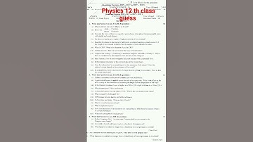 12th class physics past papers ll important questions