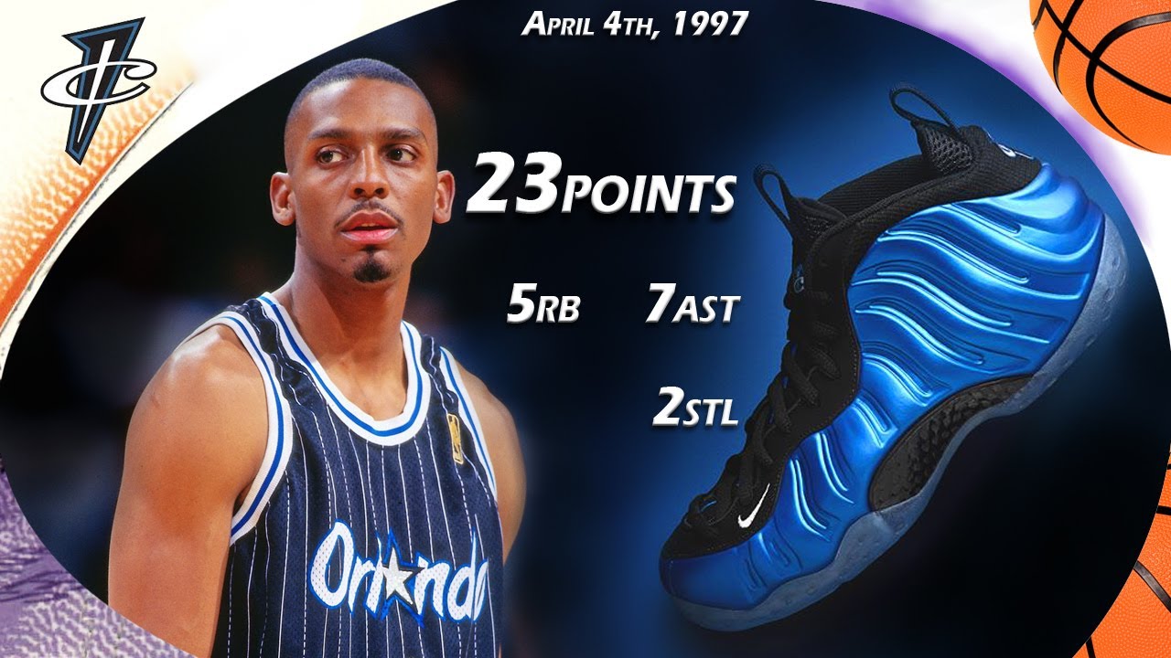 Penny Hardaway 23points debuts Nike Air Foamposite One VS New York Knicks  April 4th 1997 - YouTube