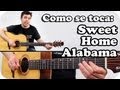 Como tocar sweet home alabama en guitarra acstica tutorial super facil en espaol