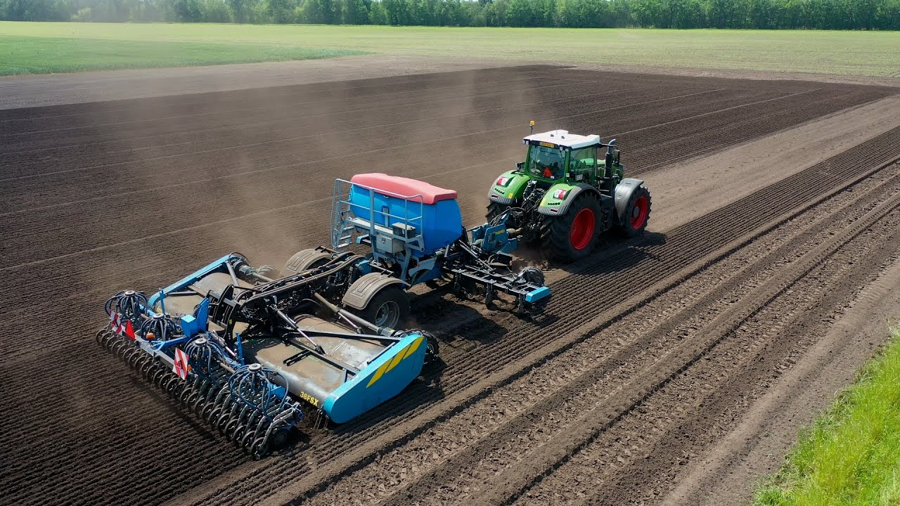 Imants 38FSX en Fendt 942 Zes meter breed zaaien en spitten