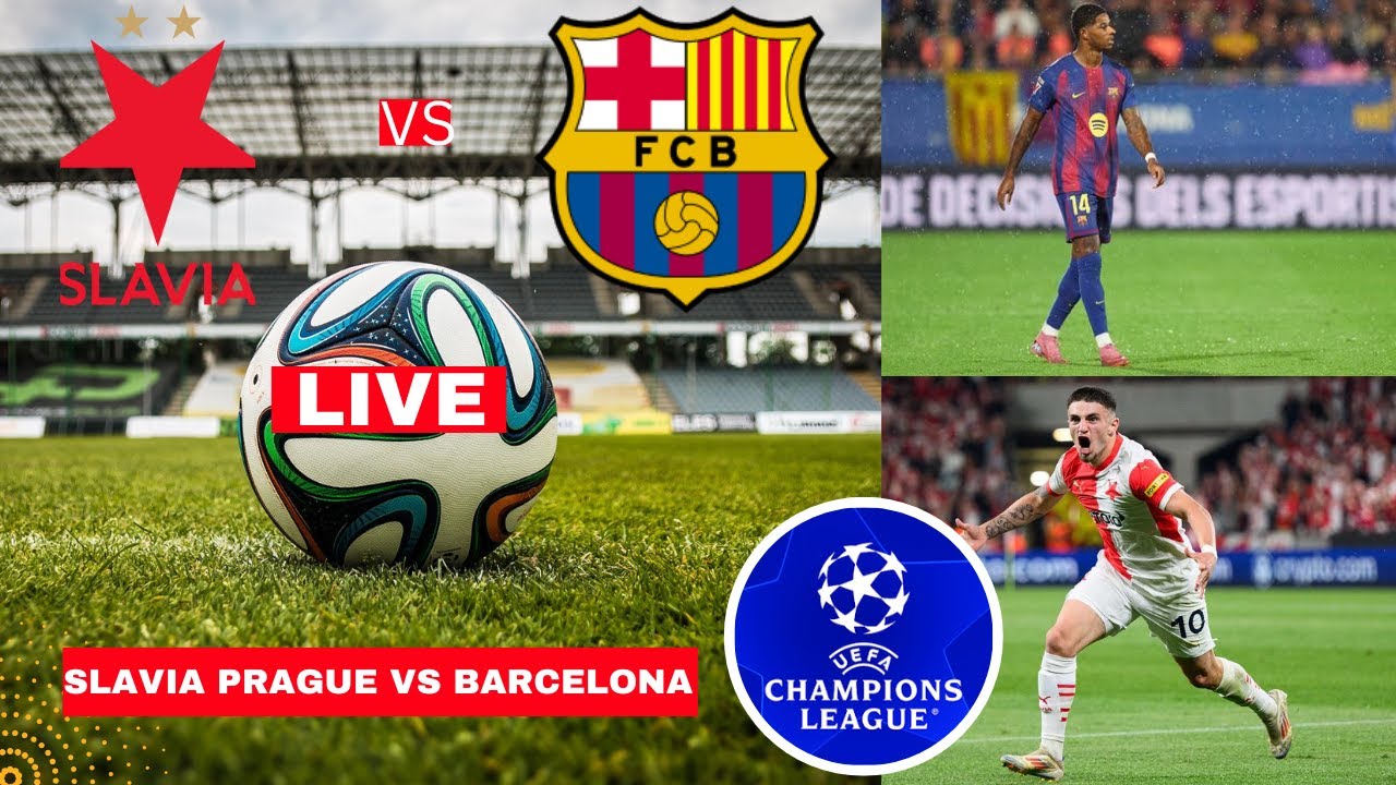 Slavia Prague vs Barcelona 2-4 Live Stream Champions League Football Match Score Highlights Vivo FC