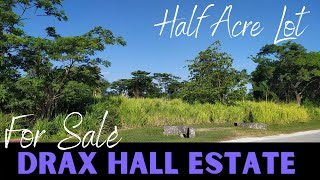 1/2 ACRE FLAT RESIDENTIAL LOT FOR SALE  - DRAX HALL ESTATE, ST ANN JAMAICA