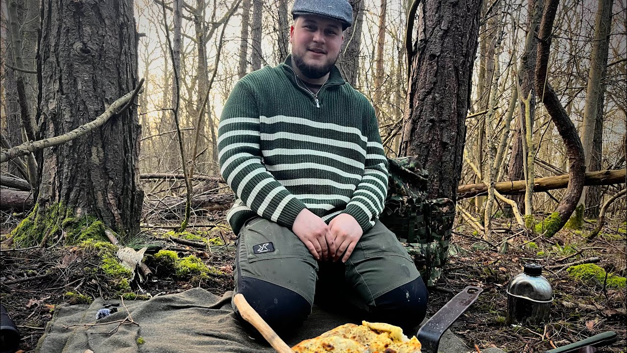 Cooking Good in the Woods! / Fat wood Fire Lighting 