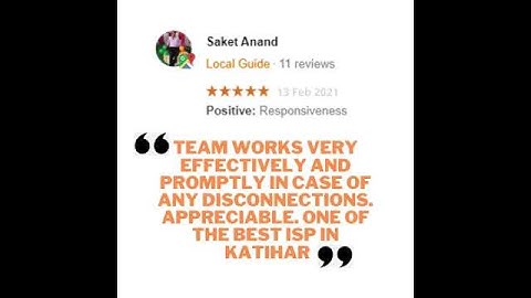 R Rani Internet || Review & Ratings || internet service provider || Katihar Bihar