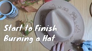 Hat Burning from Start to Finish