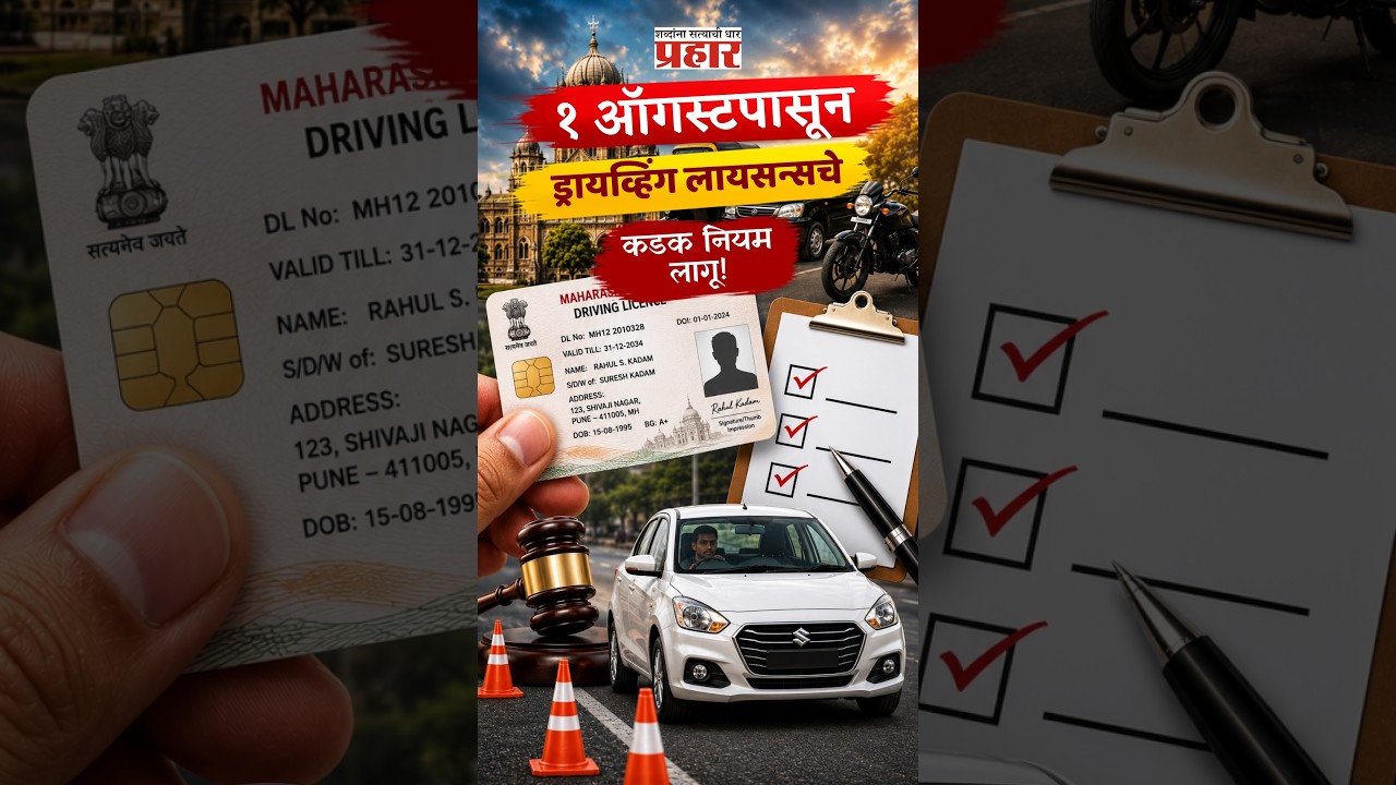 New License Rules | ड्रायव्हिंग लायसन्स काढताय? हे नवीन नियम नक्की पाहा! | prahaarnewsline