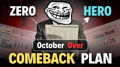 October is Over... Biggest Comeback Plan for class 11th/12th 🔥| Must WATCH for All Streams