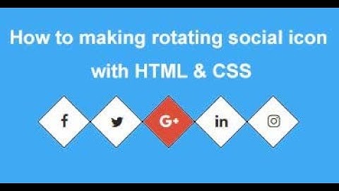How to make rotating social icon with html & css