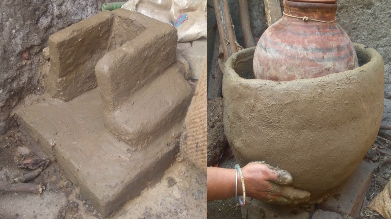 Mitti ka chula/Primitive technology oven and chula/village style mati chula/village life/naturefacts