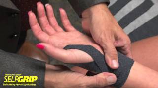 Selfgripยฎ for taping the thumb for protection or injury.