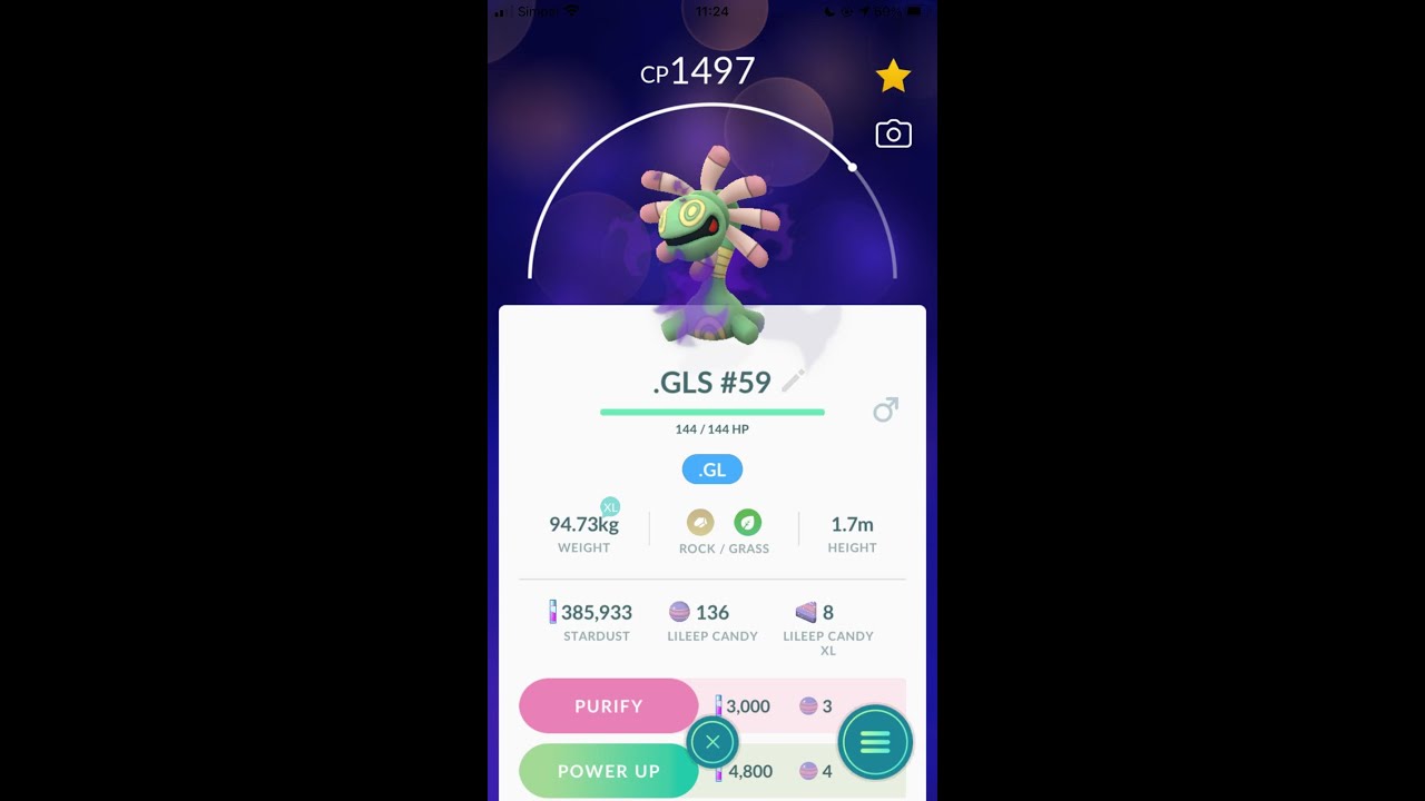 Shadow Cradily showing it's power!