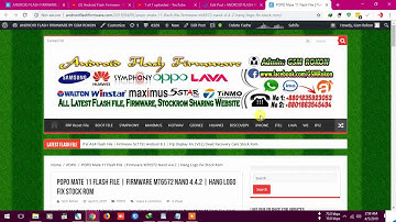 POPO Mate 11 Flash File | Firmware MT6572 Nand 4.4.2 | Hang Logo Fix Stock Rom