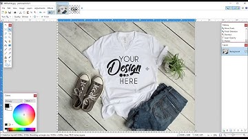 Using Paint.net to create a t shirt mockup image