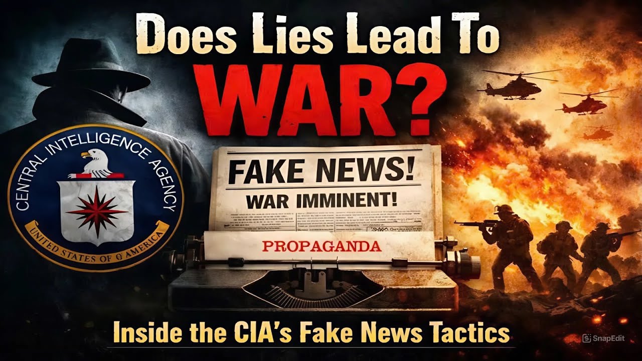 Does lies lead to war? Inside the CIA's fake news tactics | a weapon