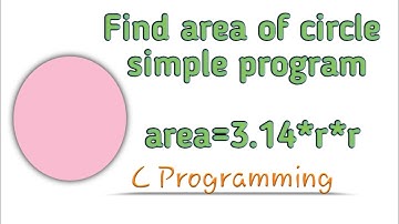 Find area  of  circle using c program