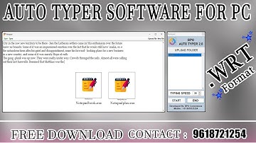 Auto typer software free download for windows 10 | Auto typing software for PC