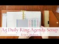 Erin Condren A5 Flora Daily Ring Agenda Setup || Creating Time Blocks