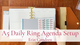 Erin Condren A5 Flora Daily Ring Agenda Setup || Creating Time Blocks