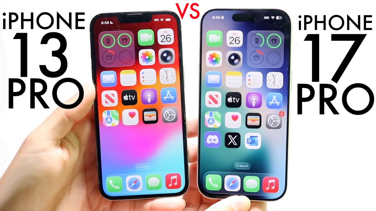 iphone 13 vs iphone 17 pro size