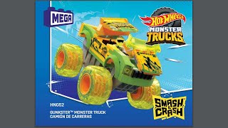 Mattel MEGA Hot Wheels Smash and Crash Gunkster Monster Truck Building Toy  with 1 Figure (84 Pieces)