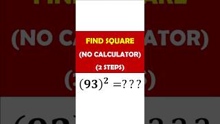 Maths Tricks | Find SQUARE of any number in 2 steps #mentalmath #maths #vedicmath