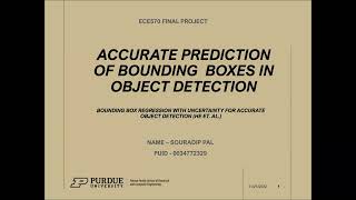 Accurate Prediction of Bounding Boxes for Object Detection