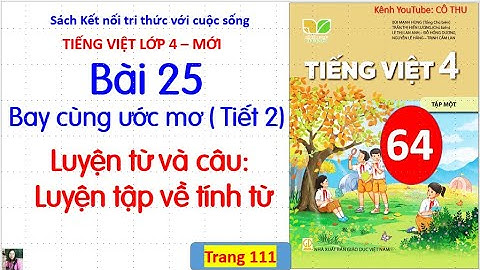 Bài 25 Bay cùng ước mơ |Tiếng Việt 4| Tiết 1| Luyện từ và câu| Luyện tập về tính từ| Cô Thu| #64