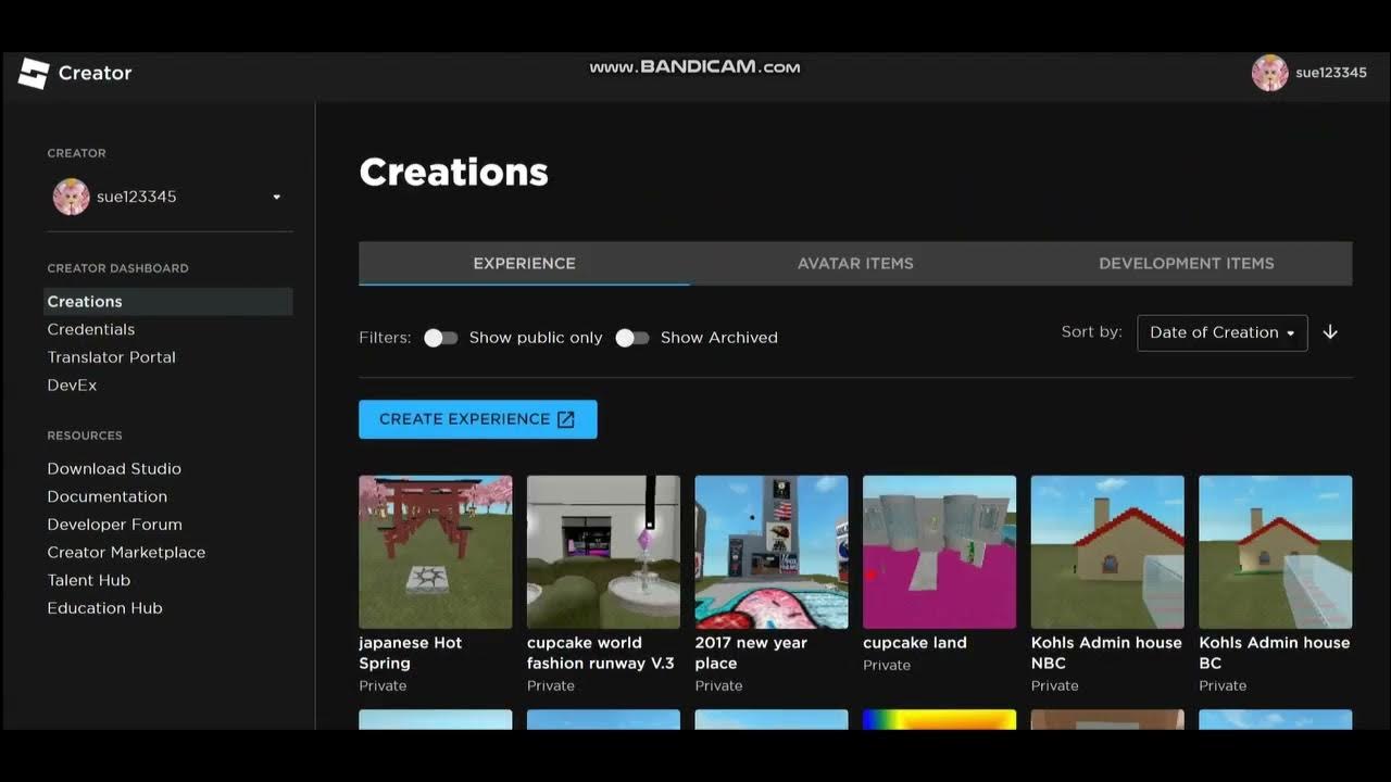 My Roblox Creator Dashboard YouTube