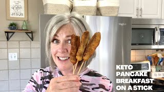 Keto Pancake Sausage Breakfast on a Stick